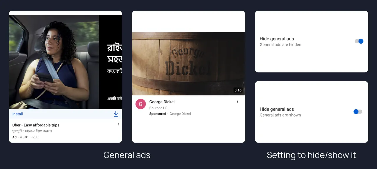 Feed and banner ads